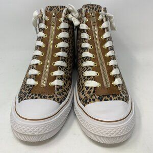 Yellow Box Women's Lace up High Top Cheetah Print Virgenia Size 10M